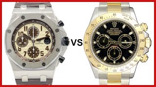 Audemars Piguet Royal Oak Offshore vs Rolex Daytona  Chronograph COMPARISON [upl. by Del]