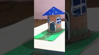 How to make Hut House  diy ideas artandcraft shorts [upl. by Haelem]