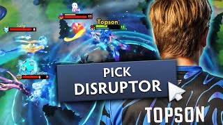 How Topson plays DISRUPTOR MID [upl. by Naehgem]