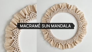 DIY Macramé Sun Mandala [upl. by Tija]