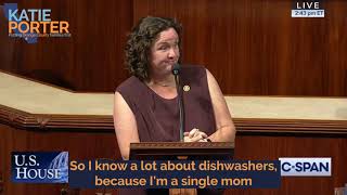 Rep Katie Porter Unloads on House Republicans’ Ridiculous Dishwasher Priorities [upl. by Nairb]