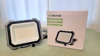 100W 3CCT LED Flood Lights Leddictive Unboxing amp Review [upl. by Leinehtan940]