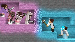 Minecraft Manhunt Boys VS 4 Girls REMATCH [upl. by Renaud]