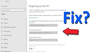 How To Fix quotProjecting to This PCquot Feature Disabled Problem in Windows 10 [upl. by Mayeda]