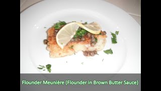 Flounder Meunière Flounder in Brown Butter Sauce Recipe  How to Make [upl. by Dawaj]