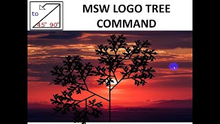 MSW logo tutorial MSW LOGO tree command Sunset with tree [upl. by Rodina590]