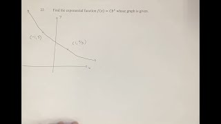 22 Find the exponential function fxCbx whose graph is given [upl. by Dallman]