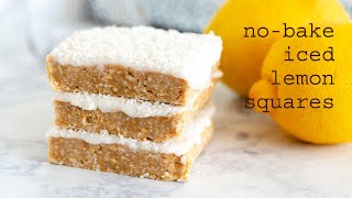 NoBake Iced Lemon Squares  traybakes amp more [upl. by Yetti28]