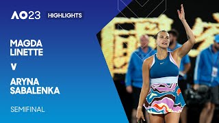 Magda Linette v Aryna Sabalenka Highlights  Australian Open 2023 Semifinal [upl. by Morehouse546]