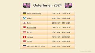 Osterferien 2024 [upl. by Nwaf]