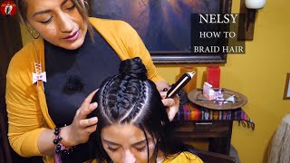 ASMR NELSY  HOW TO BRAID HAIR  ASMR [upl. by Orelu]