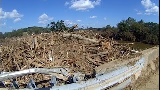 Jones Bridge Greeneville TN after the flooding Nolichucky River [upl. by Nilcaj395]