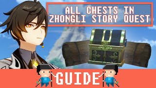 All Chests in Zhongli Story Quest  Genshin Impact [upl. by Ahsimrac]