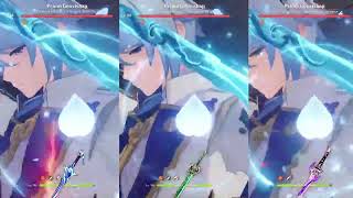 C0 AYATO WITH R5 HARAN VS JADE CUTTER VS MISTSPLITTER  genshin ayato [upl. by Tnattirb621]