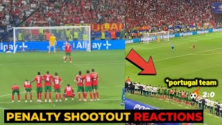 Portugal bench reactions to penalty shootout vs Slovenia [upl. by Rora]