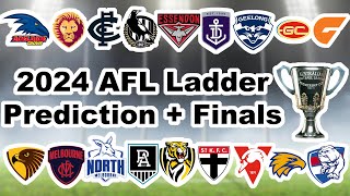 2024 AFL LADDER PREDICTION  FINALS [upl. by Judith]