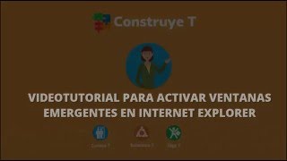 Habilitar ventanas emergente en Internet Explorer [upl. by Wolgast942]