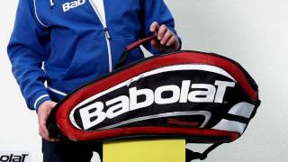 TennisPointde  Babolat Racket Holder X12 Team Line Red [upl. by Ulises]