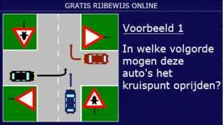 EXAMEN RIJBEWIJS B VRAGEN VOORRANG VOORRANGSREGELS 1 [upl. by Cyrano]