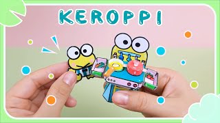 DIY Keroppi Camping House  Outdoor Cooking Table  DIY  FreePrintable  asmr craft papercraft [upl. by Ailemak]