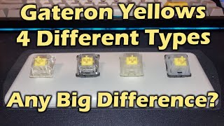 Gateron Milky Yellow compared to several similar KTT linear switches [upl. by Susannah]