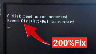 Fix  a disk read error occurred press CtrlAltDel to restart Windows 7 or Windows 10 [upl. by Jerman442]