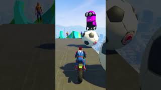 GTA 5 SPIDERMAN MINION MOTORCYCLE AND WATER SLIDE RAGDOLL 38 gta spiderman minions [upl. by Burley]