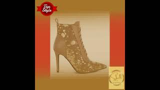 Womens Abstract Pattern LaceUp Ankle Boots at Shell Design Boutique ankleboots highheelboots [upl. by Akessej]