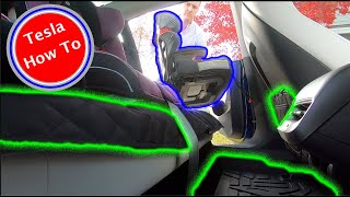 How to fit 3 car seats into a Tesla model 3 SAFELY Accessory Guide [upl. by Vookles]