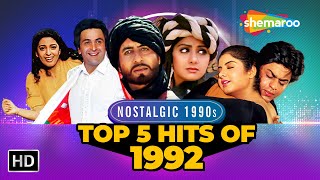 90s Bollywood Hit Songs  Top Hits Of 1992  Evergreen Romantic Songs Video Jukebox [upl. by Nossyla]