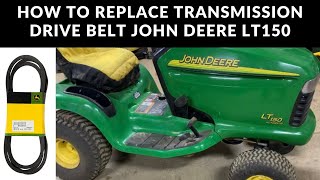 How to Install Transmission Drive Belt John Deere LT150 Tractor [upl. by Grimonia]