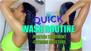 Quick Wash Day Routine for DRY  DAMAGED Natural Hair Start to FinishMoisturized [upl. by Anivel538]