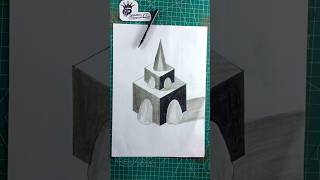 How to easy 3d square design drawing ideas 💡nddrawingyt drawing shortsfeed sketch shortviral [upl. by Marjy]