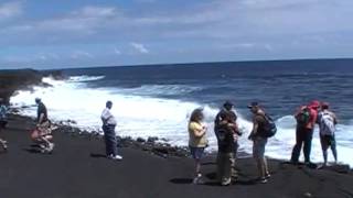 New Kaimu Black Sand Beach Kalapana [upl. by Sandberg]