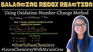 Balancing Redox Reaction Using OxidationNumberChange Method  Learn Chemistry with Maam Cess [upl. by Recor914]