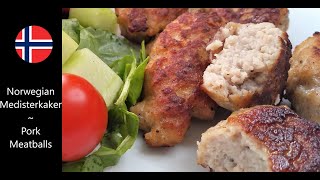 🇳🇴Norwegian Medisterkaker Pork Meatballs Easy ampQuick Mince Recipe  Passportcookbook [upl. by Drofdeb]