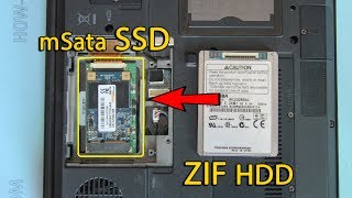 Замена ZIF HDD на SSD mSATA на ноутбуке HP Compaq 2510p [upl. by Sungam874]