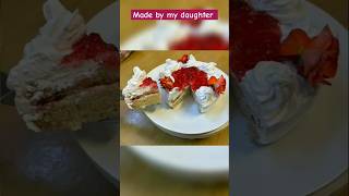 Victoria Sponge cake 🍰  Vanilla Cake 🎂 vanillacakedesign vanillacake cakerecipe shorts [upl. by Eidnarb444]