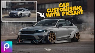 CAR CUSTOMISING WITH PICSART  PHOTO MANIPULATION WITH PICSART [upl. by Malcom330]