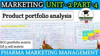 Product portfolio analysis  BCG portfolio matrix  GE nine matrix  marketing management [upl. by Jannery463]