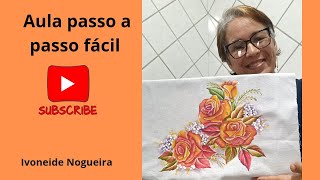 Ivoneide Pintura em tecido e artesanato está ao vivoComo pintar rosa coloridas seinscreve [upl. by Enybor]