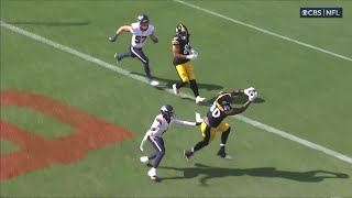 Darnell Washingtons first NFL TD catch comes via backshoulder catch vs Broncos [upl. by Denoting283]