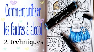 Comment utiliser des feutres à alcool Coloriage adulte [upl. by Ardnassac21]