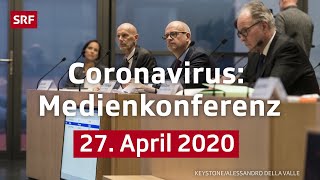 Medienkonferenz mit Vertretern des BAG  27 April 2020  SRF News [upl. by Alaric]