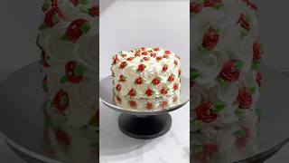 Beautiful Rosette Cake decoration tutorial cake shortsfeed trending yt shorts cakeart rosette [upl. by Nnaylime]