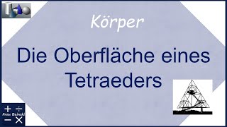 Oberfläche eines Tetraeders [upl. by Geier]