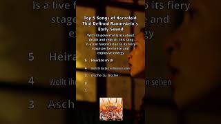 Top 5 Songs of Herzeleid That Defined Rammsteins Early Sound [upl. by Nylecyoj757]