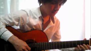 Fly me to the moon Bart Howard solo guitar played by Tanaka Yoshinori With Tablature Jazz cover [upl. by Idnis]