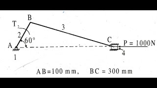 Static Force Analysis of Slider crank Mechanism [upl. by Eigroeg]