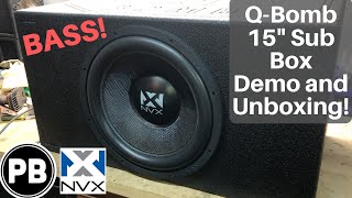 Qpower 15quot Subwoofer Box Unboxing and Demo  QBOMB15VL [upl. by Anirtap]